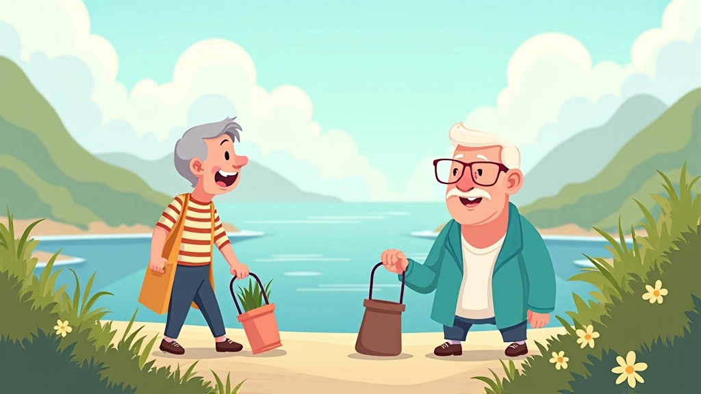 Illustration showing the transition from working life to retirement, representing new beginnings and life changes